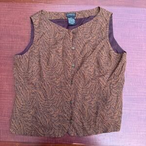 Liz Claiborne Collection Abstract Sleeveless Vest - 14